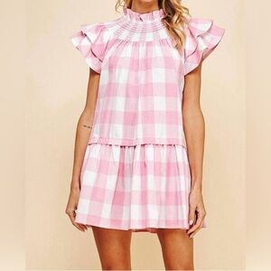 Pinch Pink and White Gingham Dress Size Large